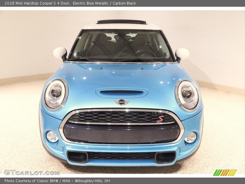 Electric Blue Metallic / Carbon Black 2018 Mini Hardtop Cooper S 4 Door