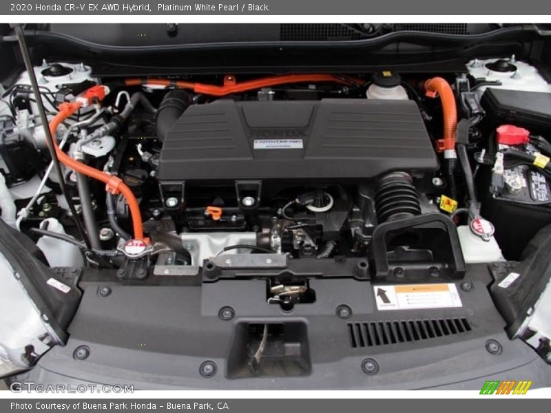 Platinum White Pearl / Black 2020 Honda CR-V EX AWD Hybrid