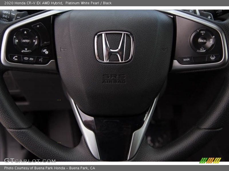 Platinum White Pearl / Black 2020 Honda CR-V EX AWD Hybrid