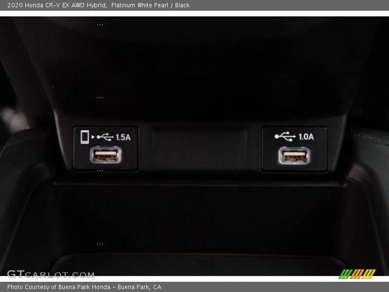 Platinum White Pearl / Black 2020 Honda CR-V EX AWD Hybrid