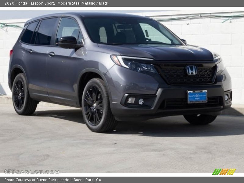 Modern Steel Metallic / Black 2020 Honda Passport Sport