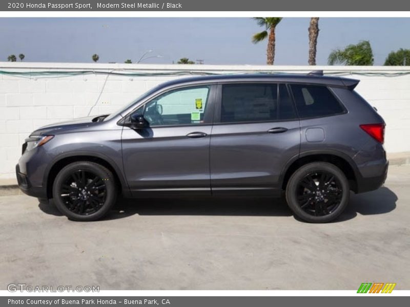 Modern Steel Metallic / Black 2020 Honda Passport Sport