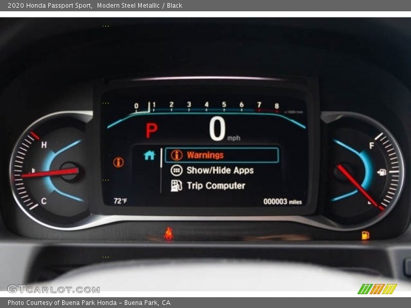 Modern Steel Metallic / Black 2020 Honda Passport Sport
