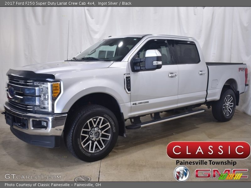 Ingot Silver / Black 2017 Ford F250 Super Duty Lariat Crew Cab 4x4