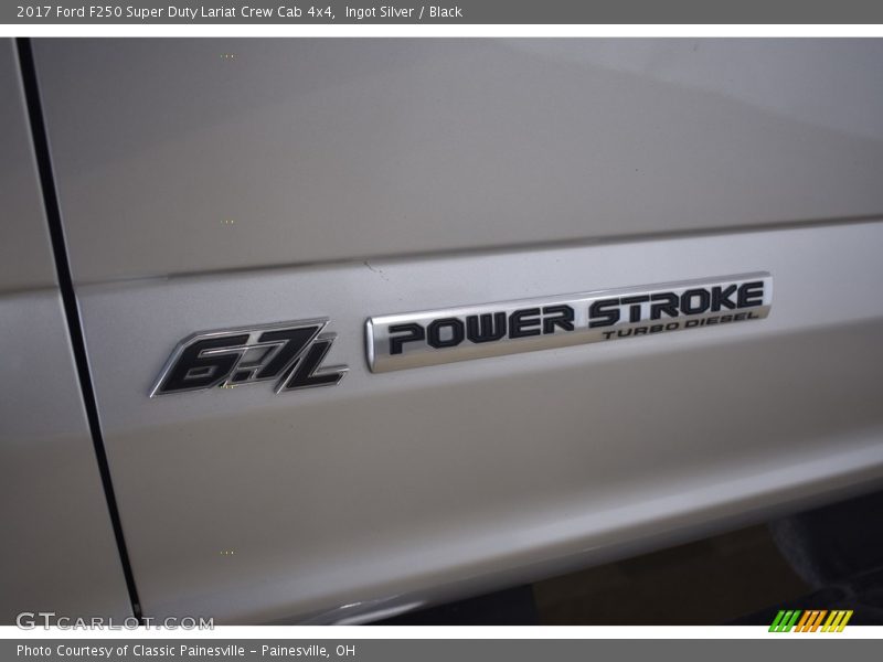 Ingot Silver / Black 2017 Ford F250 Super Duty Lariat Crew Cab 4x4