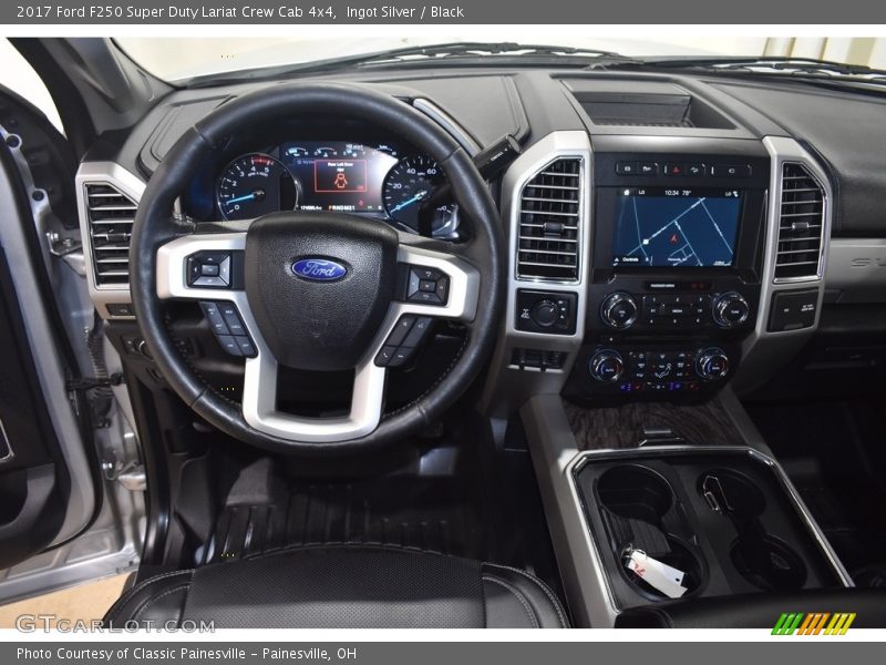 Ingot Silver / Black 2017 Ford F250 Super Duty Lariat Crew Cab 4x4