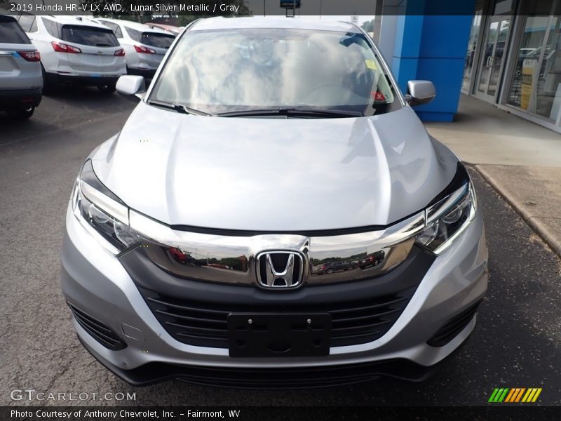 Lunar Silver Metallic / Gray 2019 Honda HR-V LX AWD