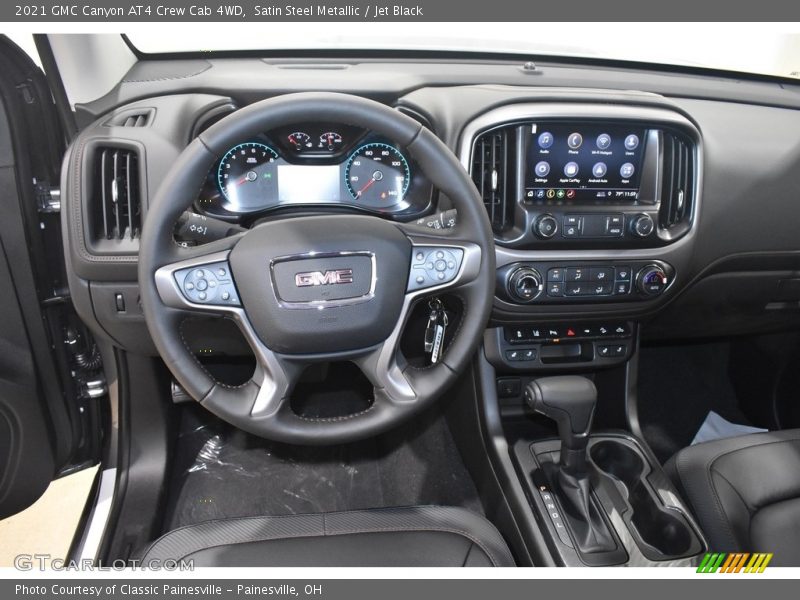 Satin Steel Metallic / Jet Black 2021 GMC Canyon AT4 Crew Cab 4WD