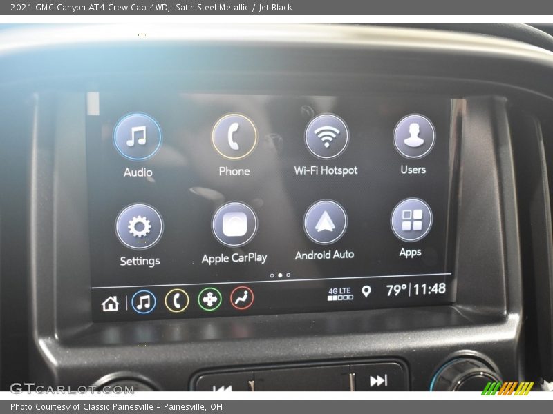 Satin Steel Metallic / Jet Black 2021 GMC Canyon AT4 Crew Cab 4WD