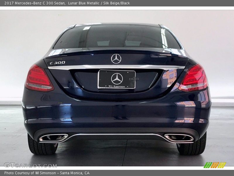Lunar Blue Metallic / Silk Beige/Black 2017 Mercedes-Benz C 300 Sedan