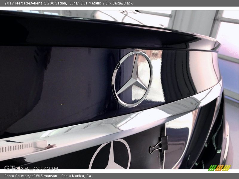 Lunar Blue Metallic / Silk Beige/Black 2017 Mercedes-Benz C 300 Sedan