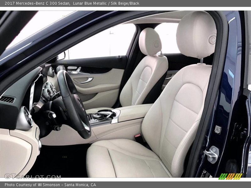 Lunar Blue Metallic / Silk Beige/Black 2017 Mercedes-Benz C 300 Sedan