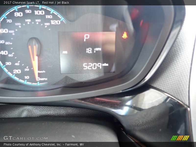 Red Hot / Jet Black 2017 Chevrolet Spark LT