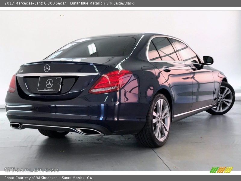 Lunar Blue Metallic / Silk Beige/Black 2017 Mercedes-Benz C 300 Sedan