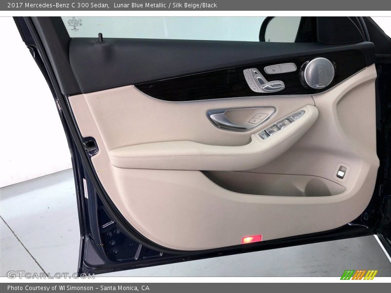 Lunar Blue Metallic / Silk Beige/Black 2017 Mercedes-Benz C 300 Sedan