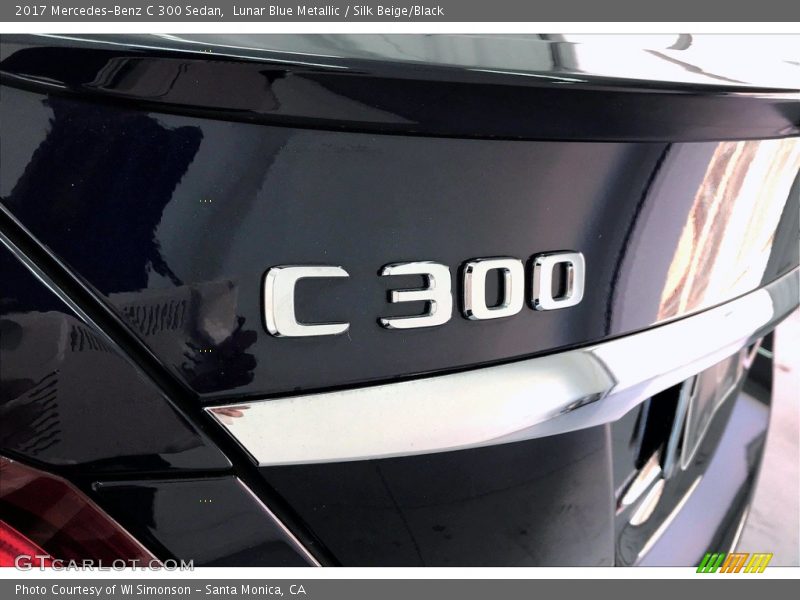 Lunar Blue Metallic / Silk Beige/Black 2017 Mercedes-Benz C 300 Sedan