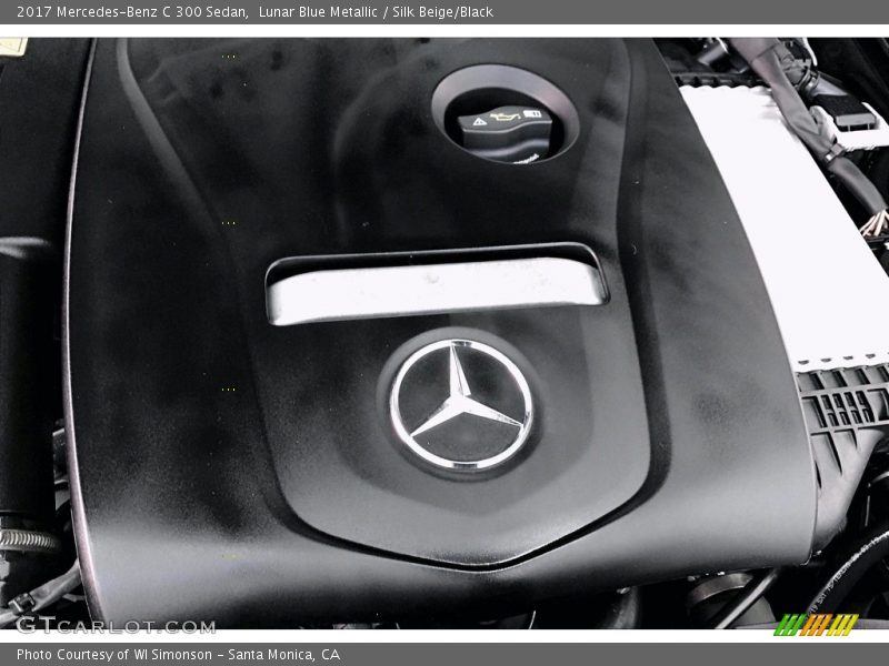 Lunar Blue Metallic / Silk Beige/Black 2017 Mercedes-Benz C 300 Sedan