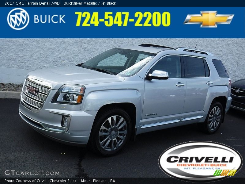 Quicksilver Metallic / Jet Black 2017 GMC Terrain Denali AWD