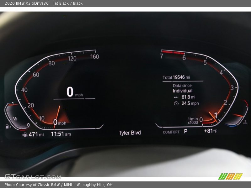 Jet Black / Black 2020 BMW X3 xDrive30i