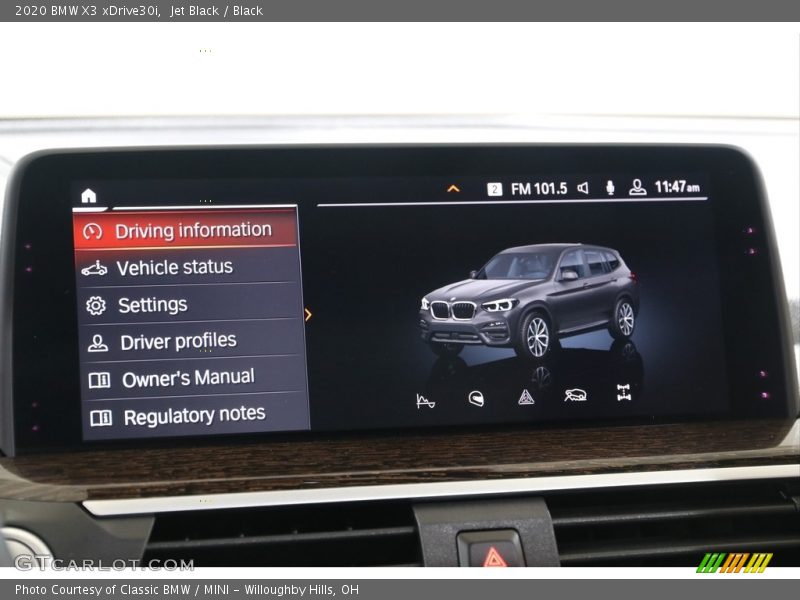 Jet Black / Black 2020 BMW X3 xDrive30i