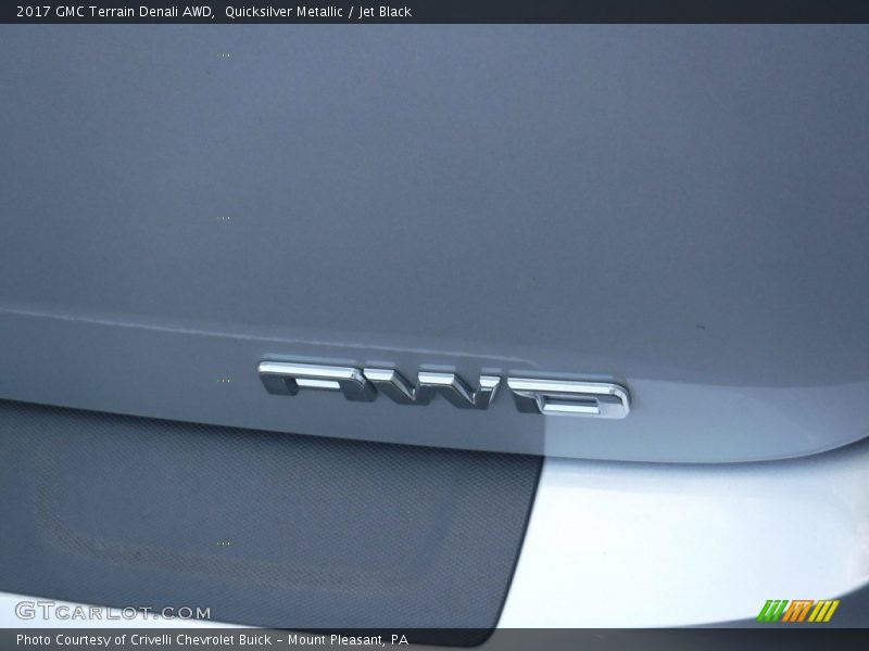 Quicksilver Metallic / Jet Black 2017 GMC Terrain Denali AWD