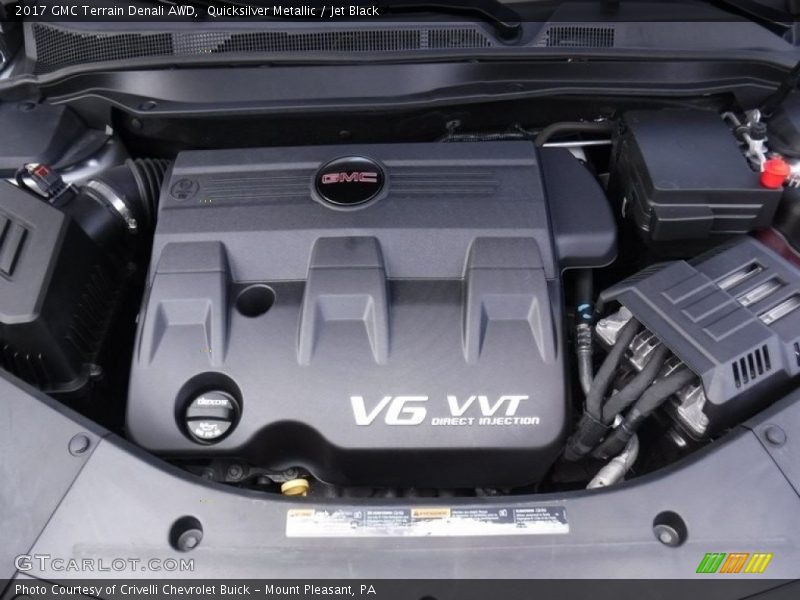 Quicksilver Metallic / Jet Black 2017 GMC Terrain Denali AWD