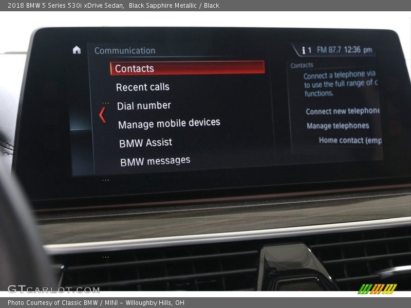 Black Sapphire Metallic / Black 2018 BMW 5 Series 530i xDrive Sedan