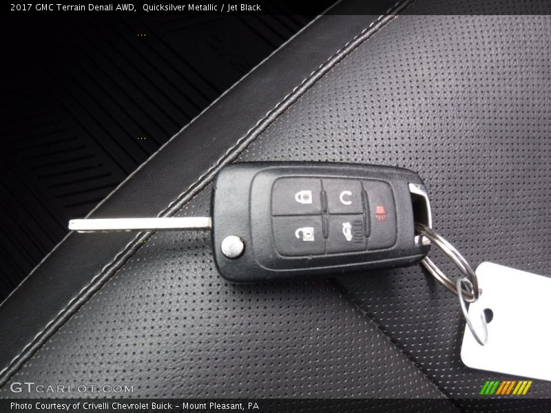 Quicksilver Metallic / Jet Black 2017 GMC Terrain Denali AWD