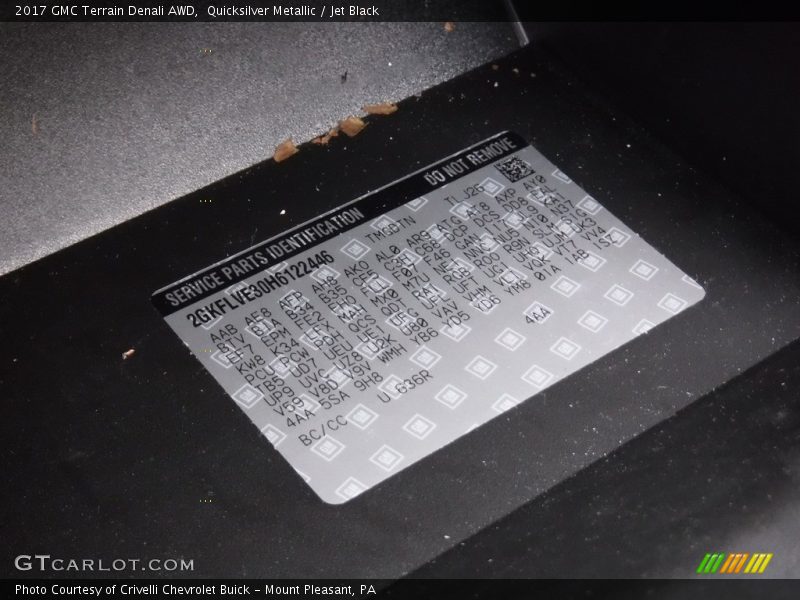 Quicksilver Metallic / Jet Black 2017 GMC Terrain Denali AWD