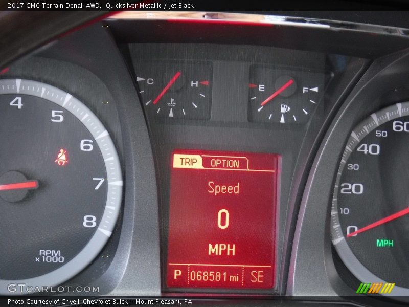 Quicksilver Metallic / Jet Black 2017 GMC Terrain Denali AWD