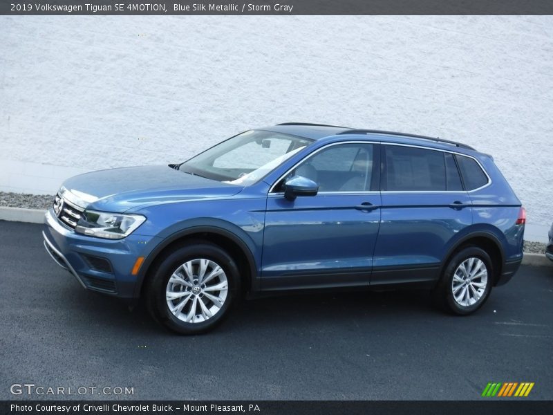 Blue Silk Metallic / Storm Gray 2019 Volkswagen Tiguan SE 4MOTION