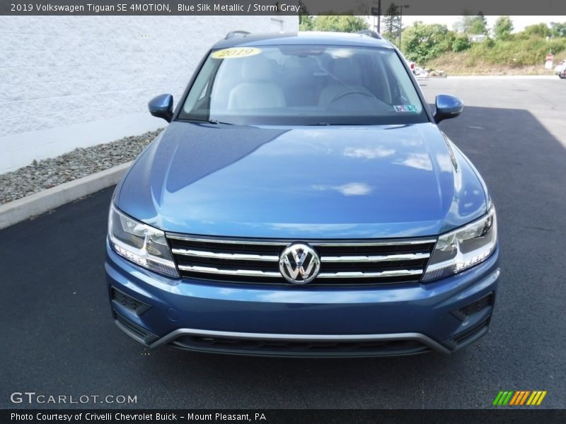 Blue Silk Metallic / Storm Gray 2019 Volkswagen Tiguan SE 4MOTION