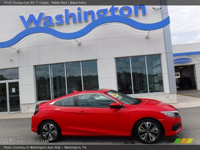 Rallye Red / Black/Ivory 2018 Honda Civic EX-T Coupe
