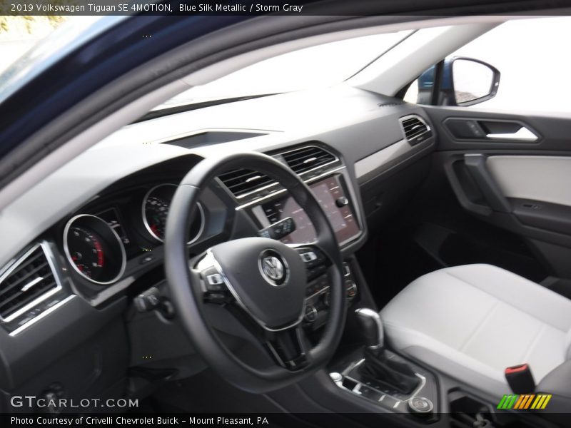 Blue Silk Metallic / Storm Gray 2019 Volkswagen Tiguan SE 4MOTION