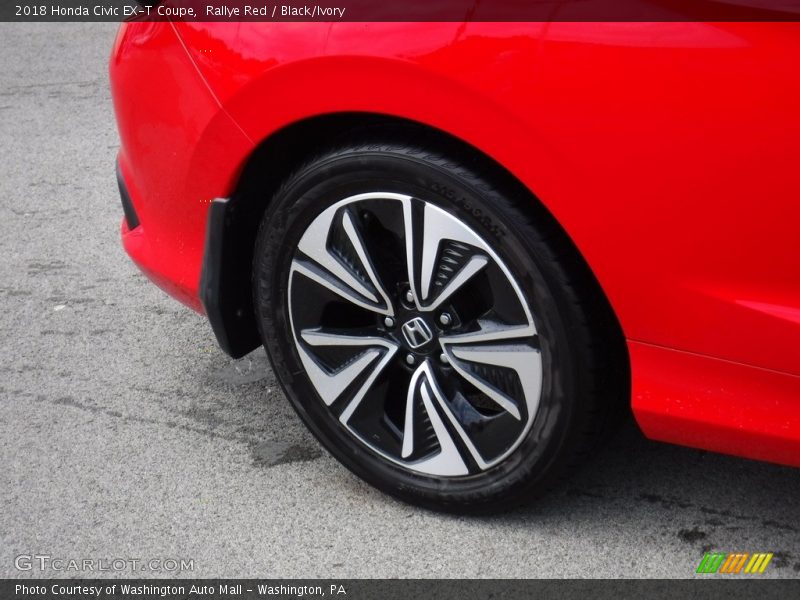 Rallye Red / Black/Ivory 2018 Honda Civic EX-T Coupe