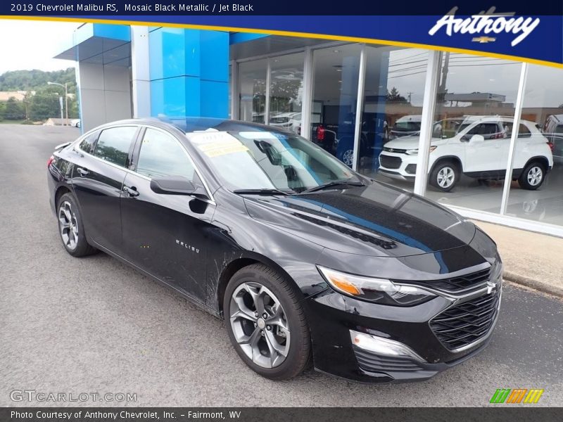Mosaic Black Metallic / Jet Black 2019 Chevrolet Malibu RS