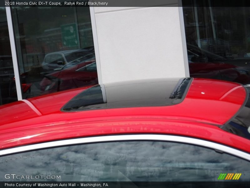 Rallye Red / Black/Ivory 2018 Honda Civic EX-T Coupe
