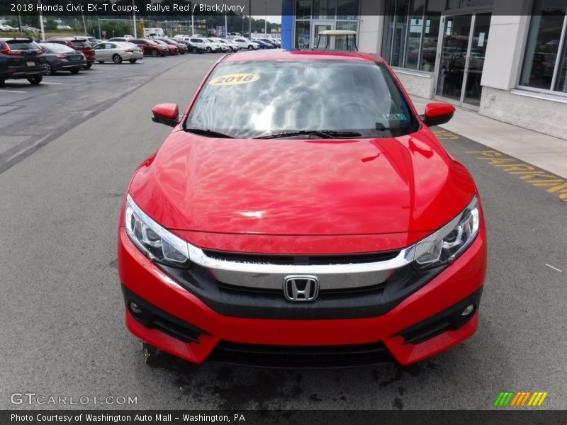Rallye Red / Black/Ivory 2018 Honda Civic EX-T Coupe