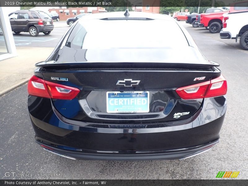 Mosaic Black Metallic / Jet Black 2019 Chevrolet Malibu RS