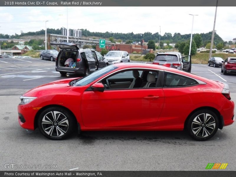 Rallye Red / Black/Ivory 2018 Honda Civic EX-T Coupe