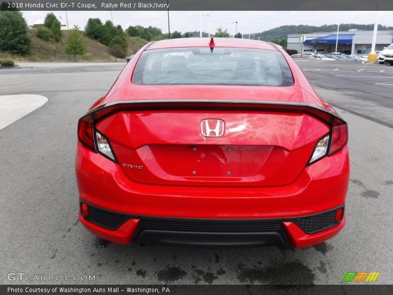 Rallye Red / Black/Ivory 2018 Honda Civic EX-T Coupe