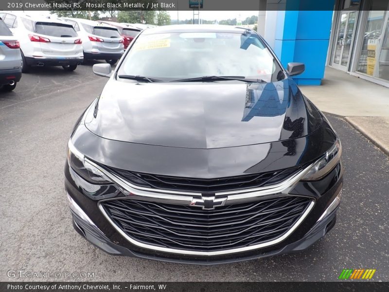 Mosaic Black Metallic / Jet Black 2019 Chevrolet Malibu RS