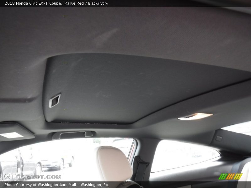 Rallye Red / Black/Ivory 2018 Honda Civic EX-T Coupe