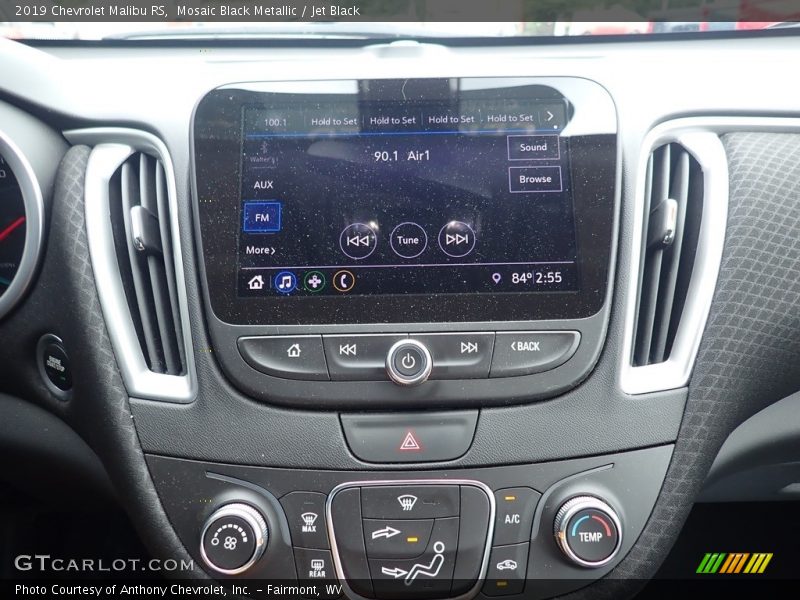 Mosaic Black Metallic / Jet Black 2019 Chevrolet Malibu RS