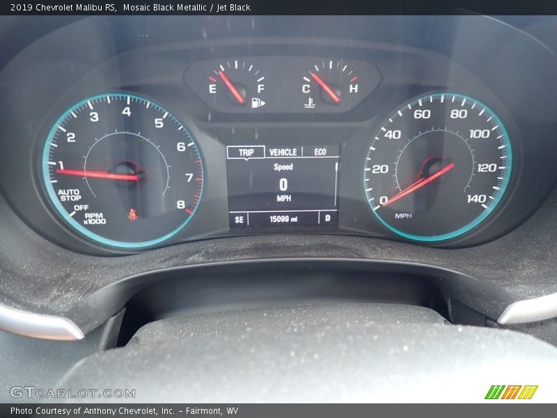Mosaic Black Metallic / Jet Black 2019 Chevrolet Malibu RS