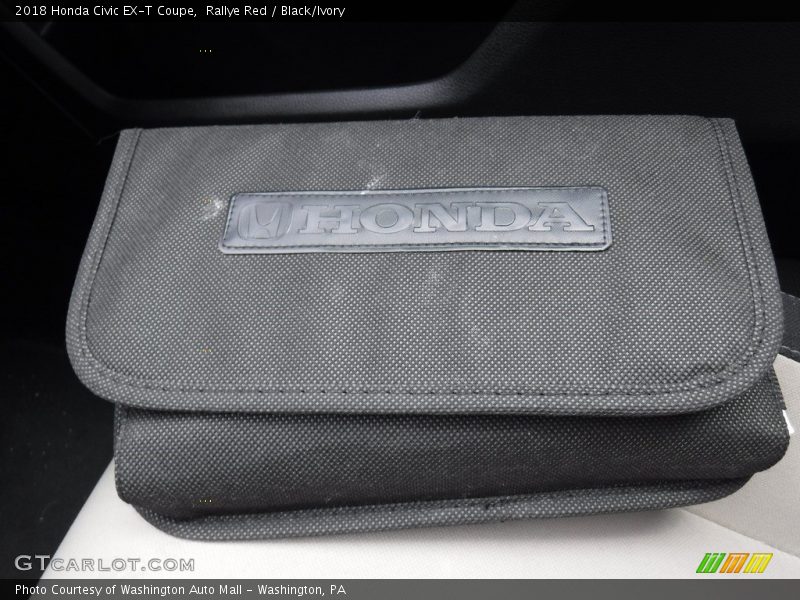 Rallye Red / Black/Ivory 2018 Honda Civic EX-T Coupe