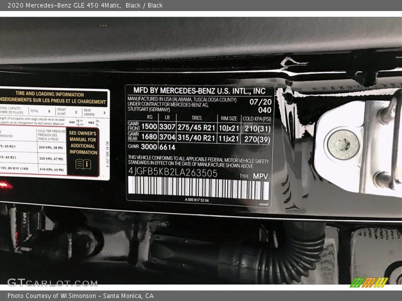 Black / Black 2020 Mercedes-Benz GLE 450 4Matic