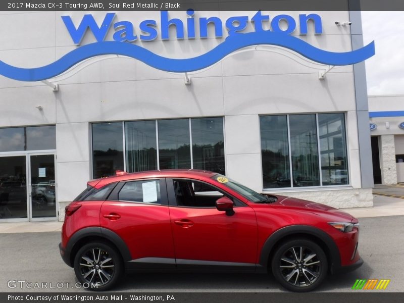 Soul Red Metallic / Black 2017 Mazda CX-3 Touring AWD