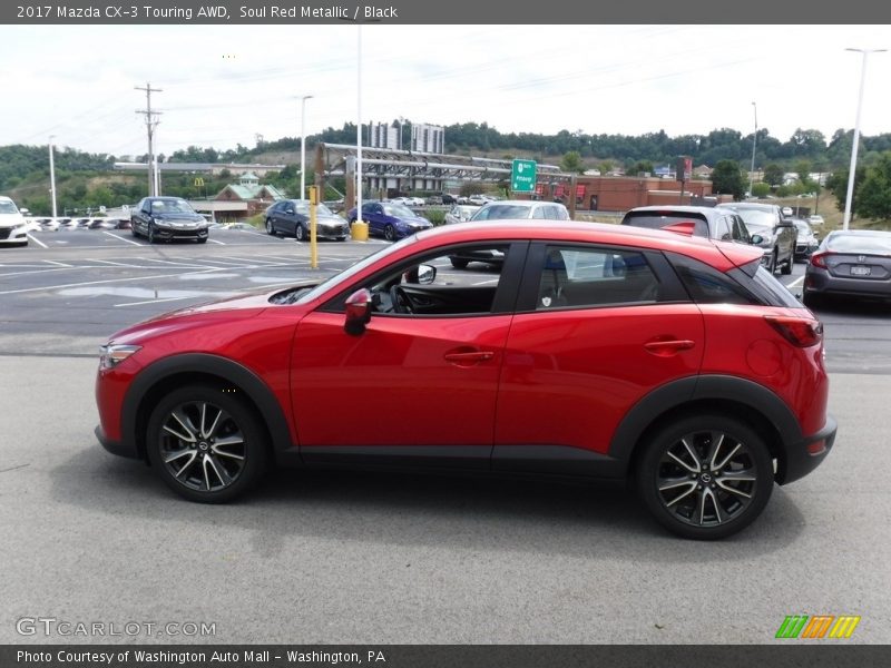 Soul Red Metallic / Black 2017 Mazda CX-3 Touring AWD