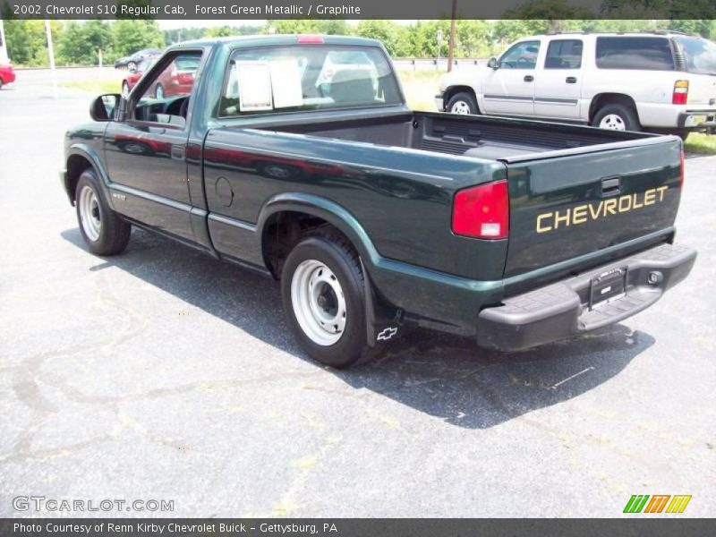 Forest Green Metallic / Graphite 2002 Chevrolet S10 Regular Cab